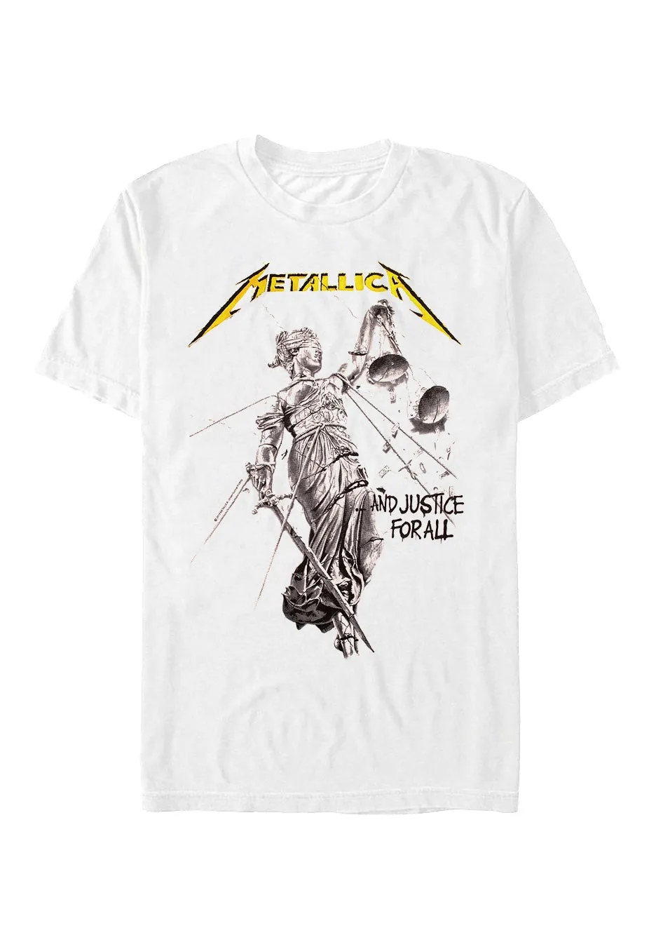 Metallica Justice maglietta t-shirt bianca thrash metal