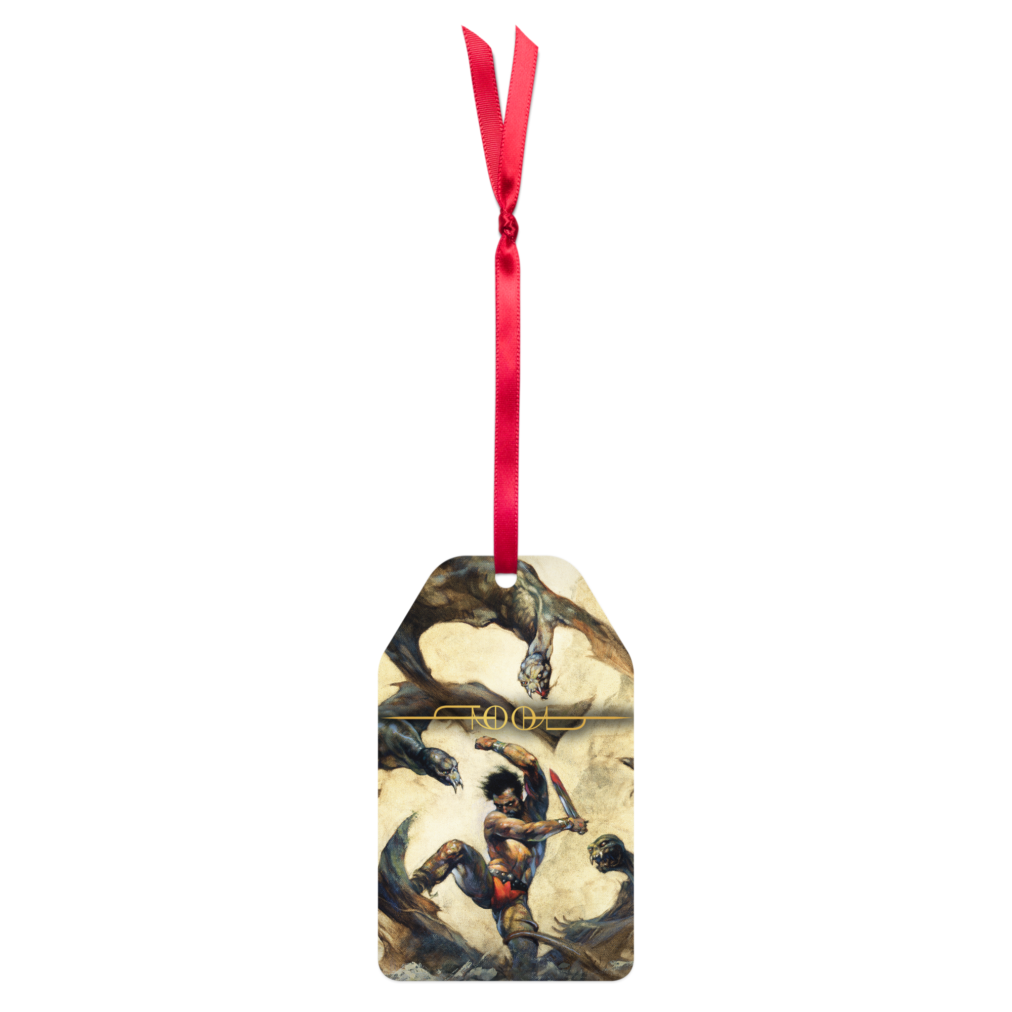 Tool Frank Frazetta ornamento metallo tag 3x5