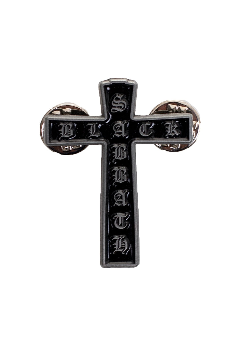 Black Sabbath Cross spilla smaltata nera onesize