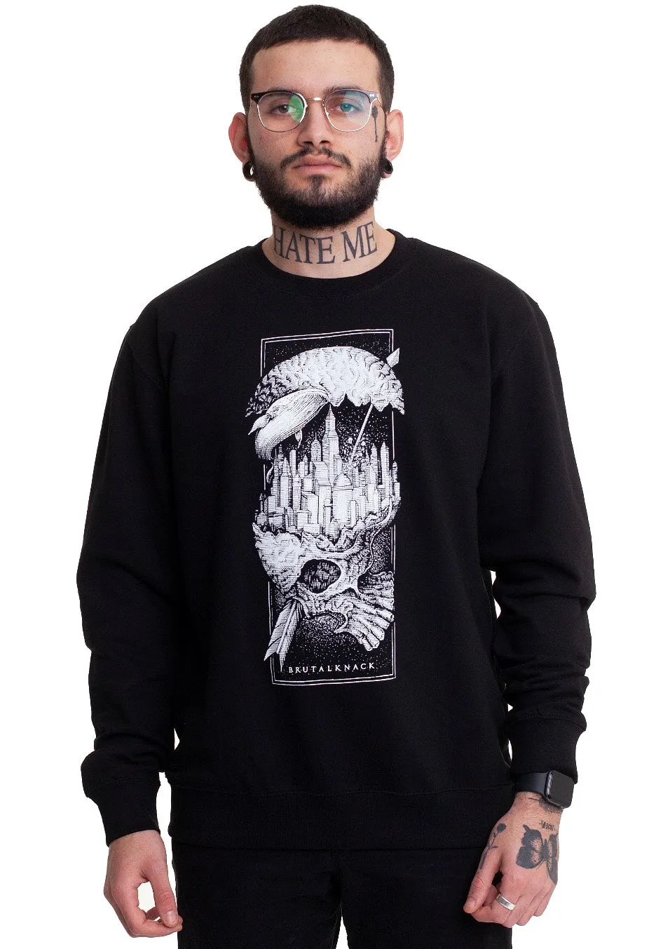 Brutal Knack Distopia Black Felpa Nera Streetwear