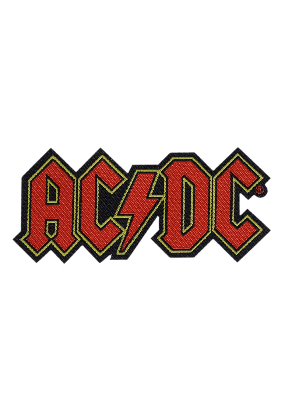AC/DC Logo Die Cut patch rossa onesize
