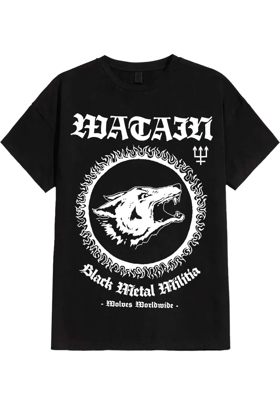 Watain Black Metal Militia maglietta nera manica corta