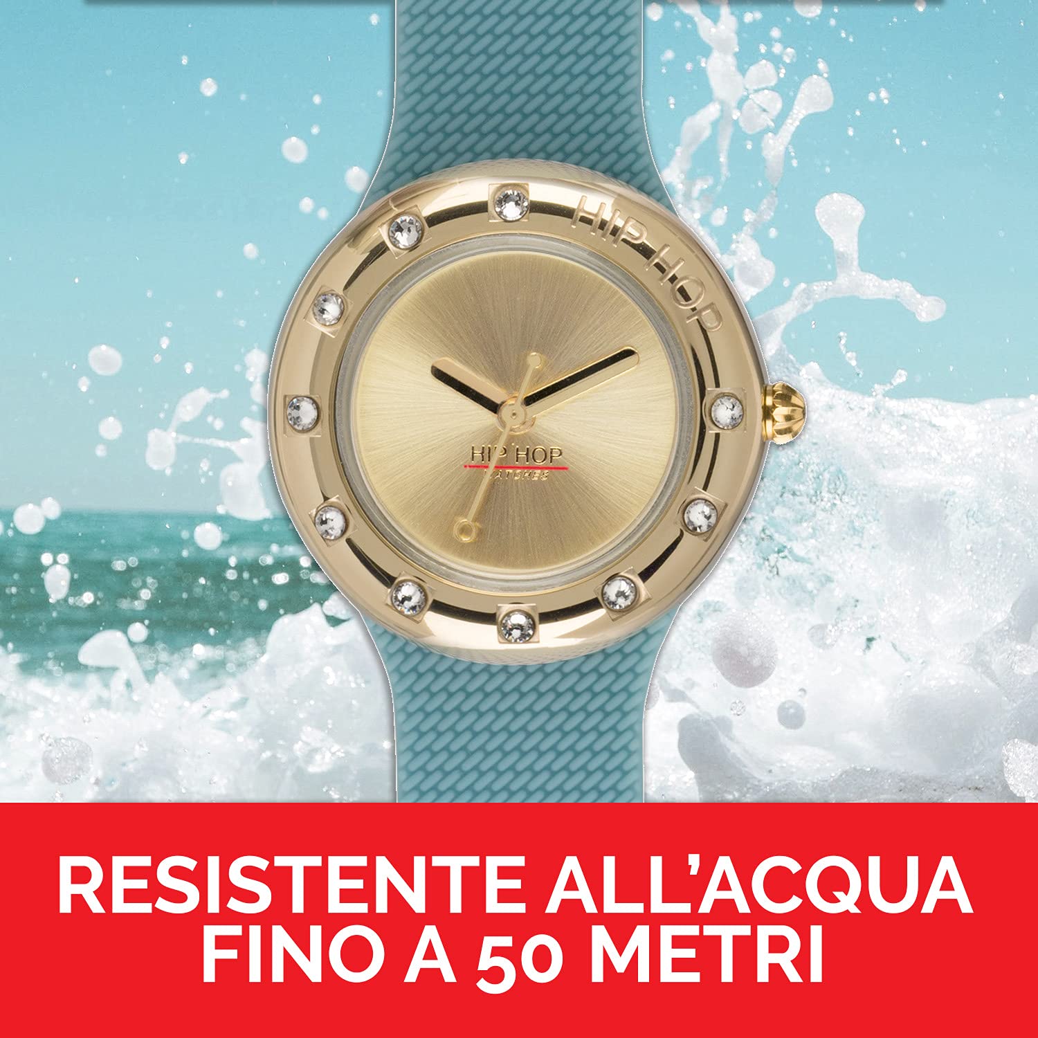 Hip Hop Hero 32 HWU0911 orologio donna champagne azzurro