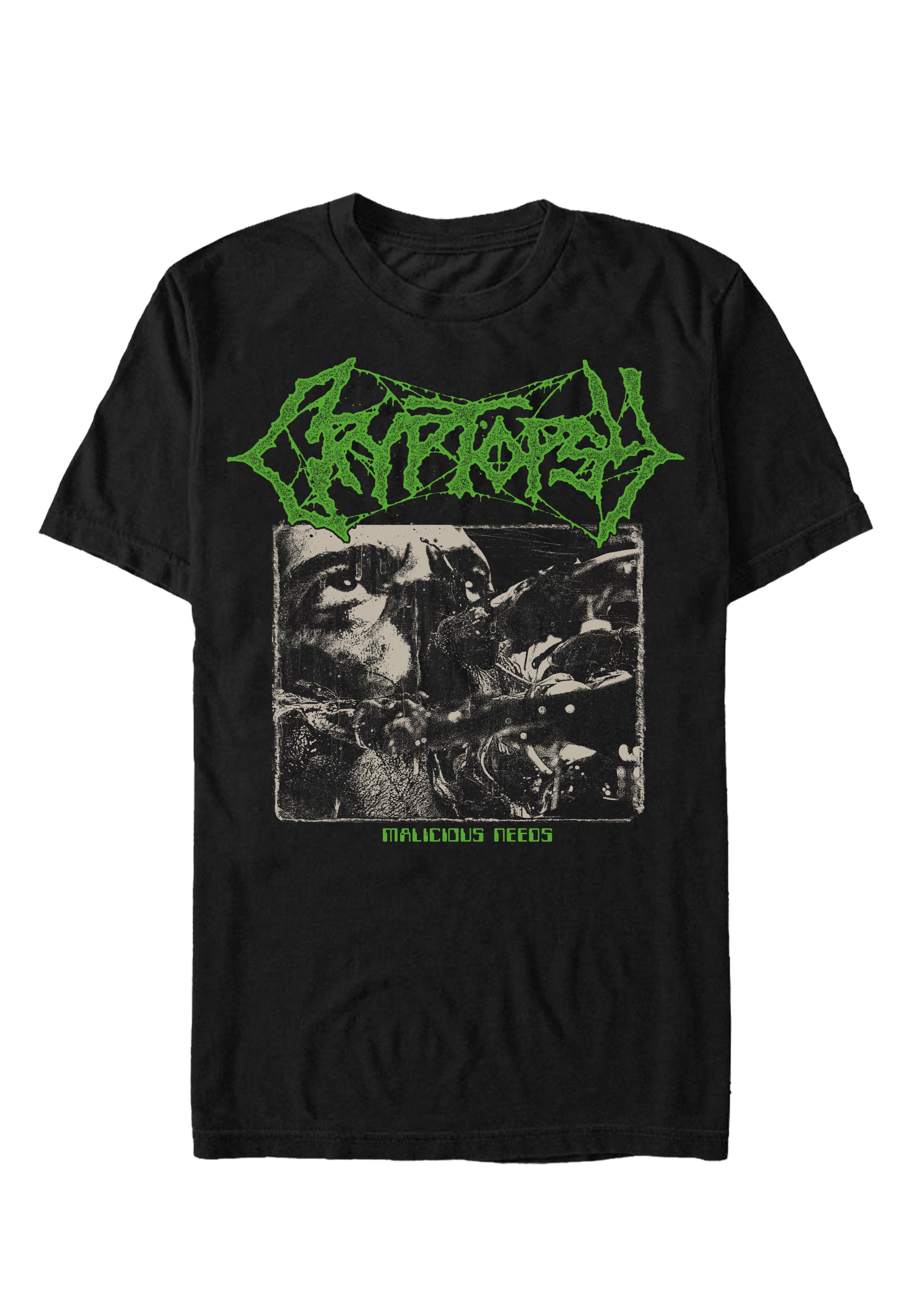 Cryptopsy Malicious & Vile Tour 2026 t-shirt nera