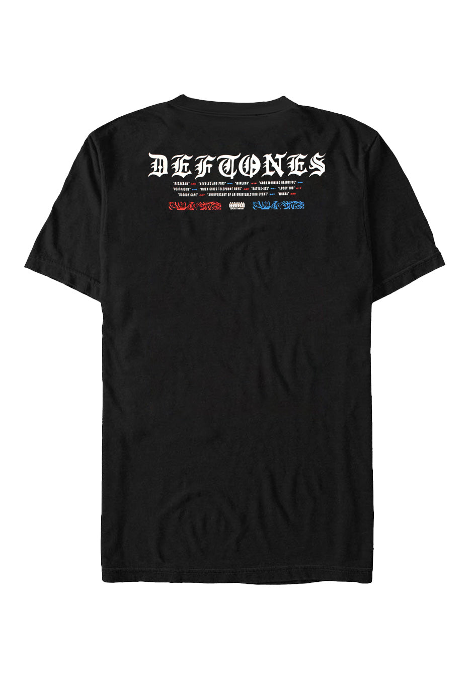 Deftones Static Skull T-Shirt Nera Nu Metal Maniche Corte