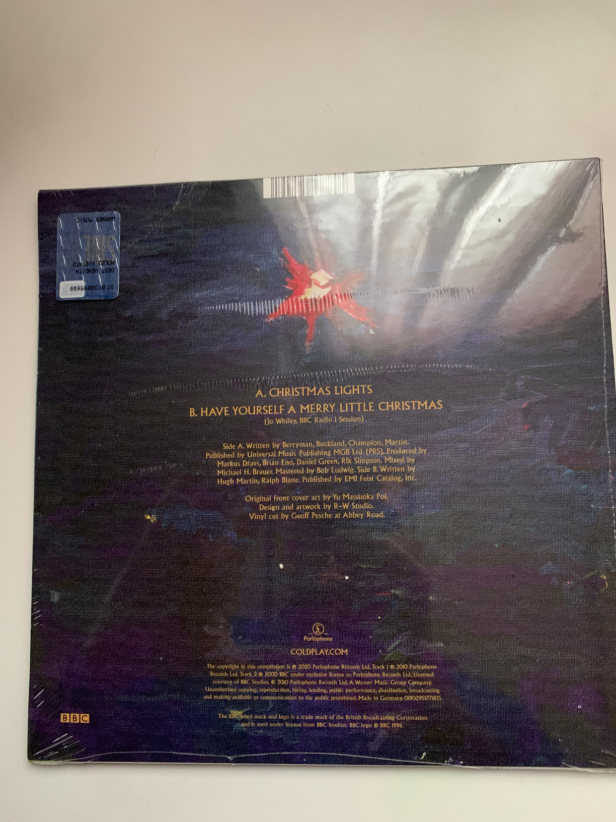 Coldplay Christmas Lights LP vinile blu 7 pollici