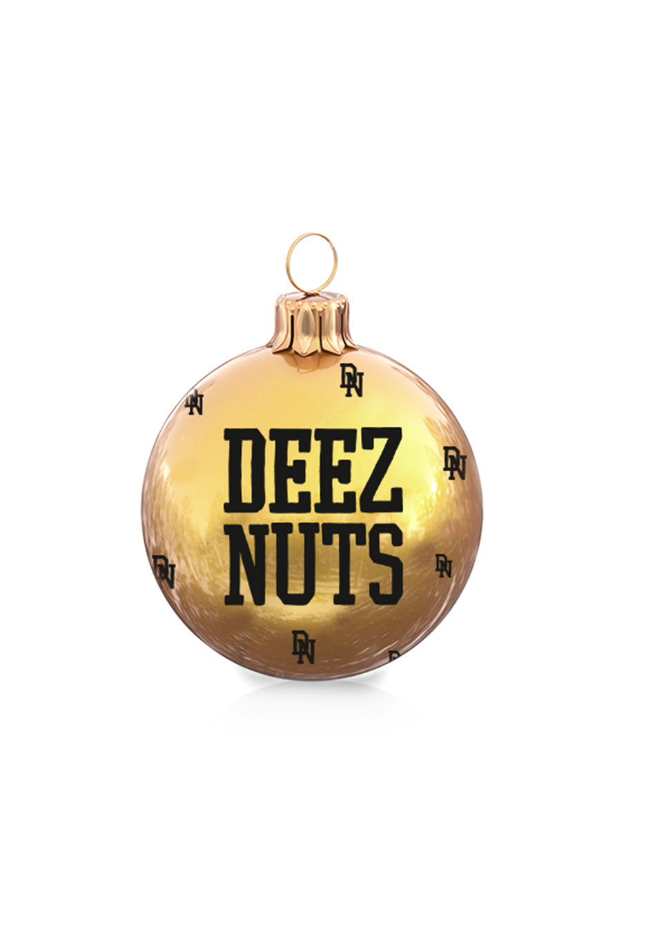 Deez Nuts Smiley Pallina Natale Oro