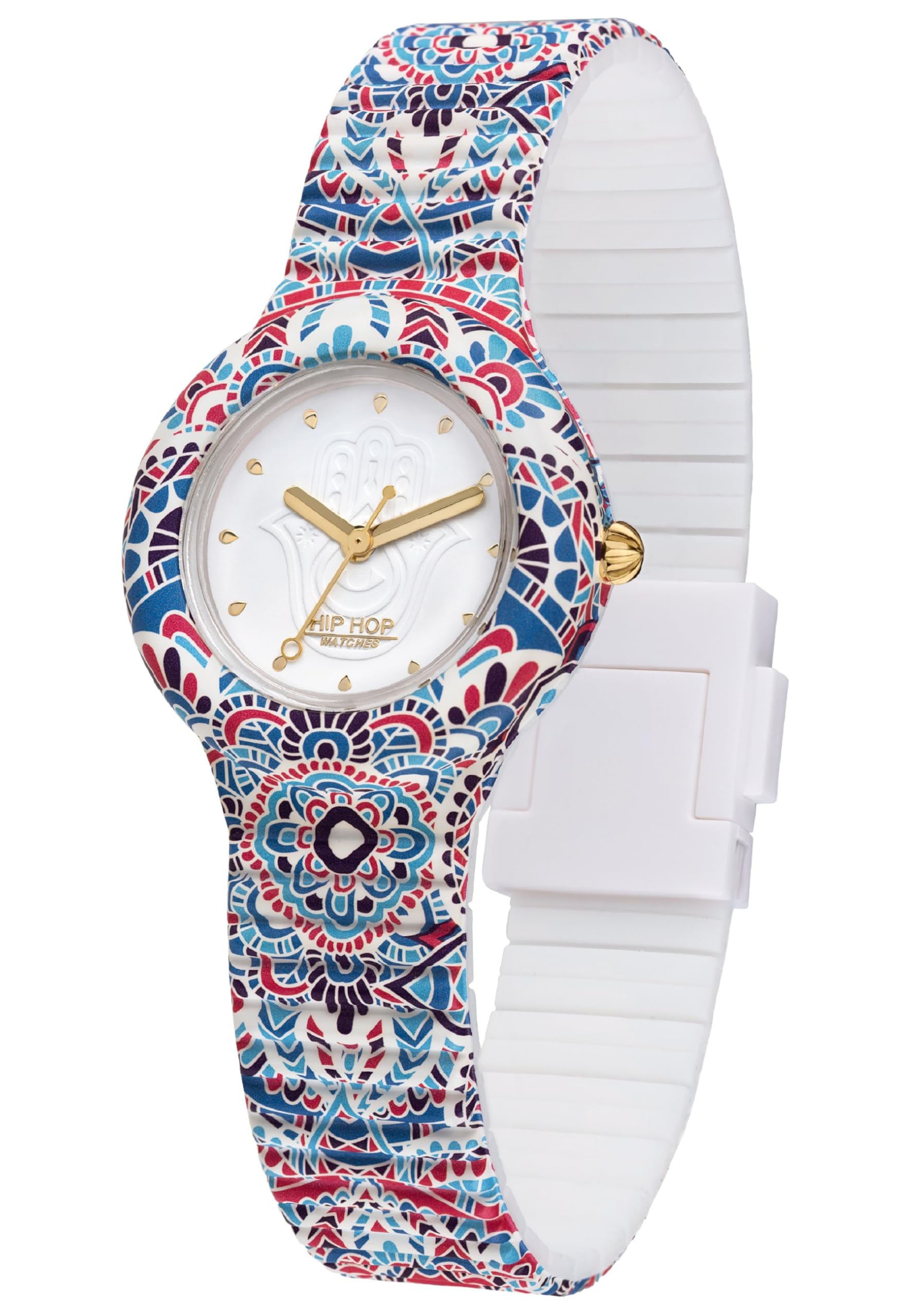 Hip Hop HERO 32 Mandala Orologio Donna Blu-Rosso HWU1040