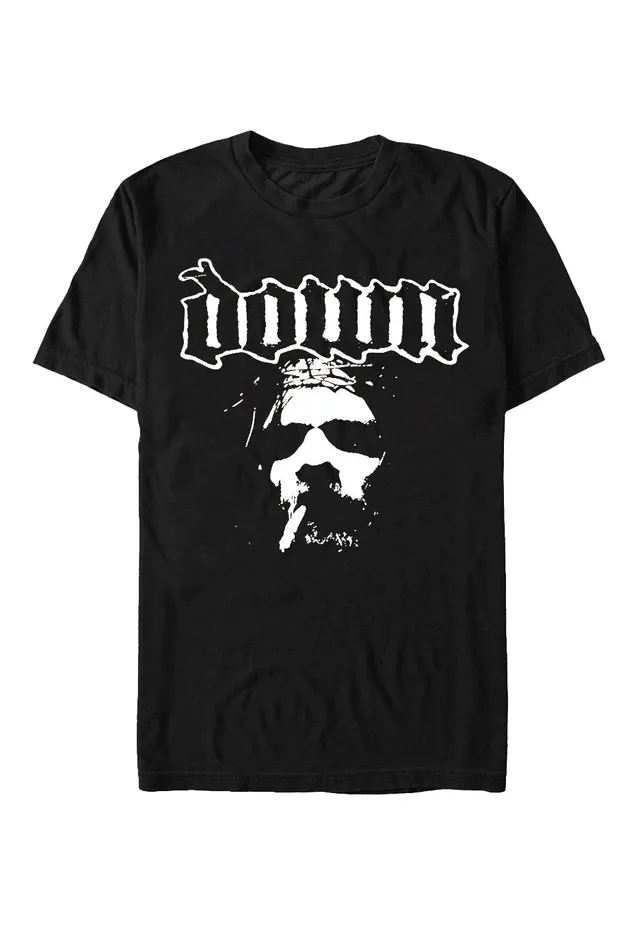 Down Face T-Shirt maglietta nera manica corta