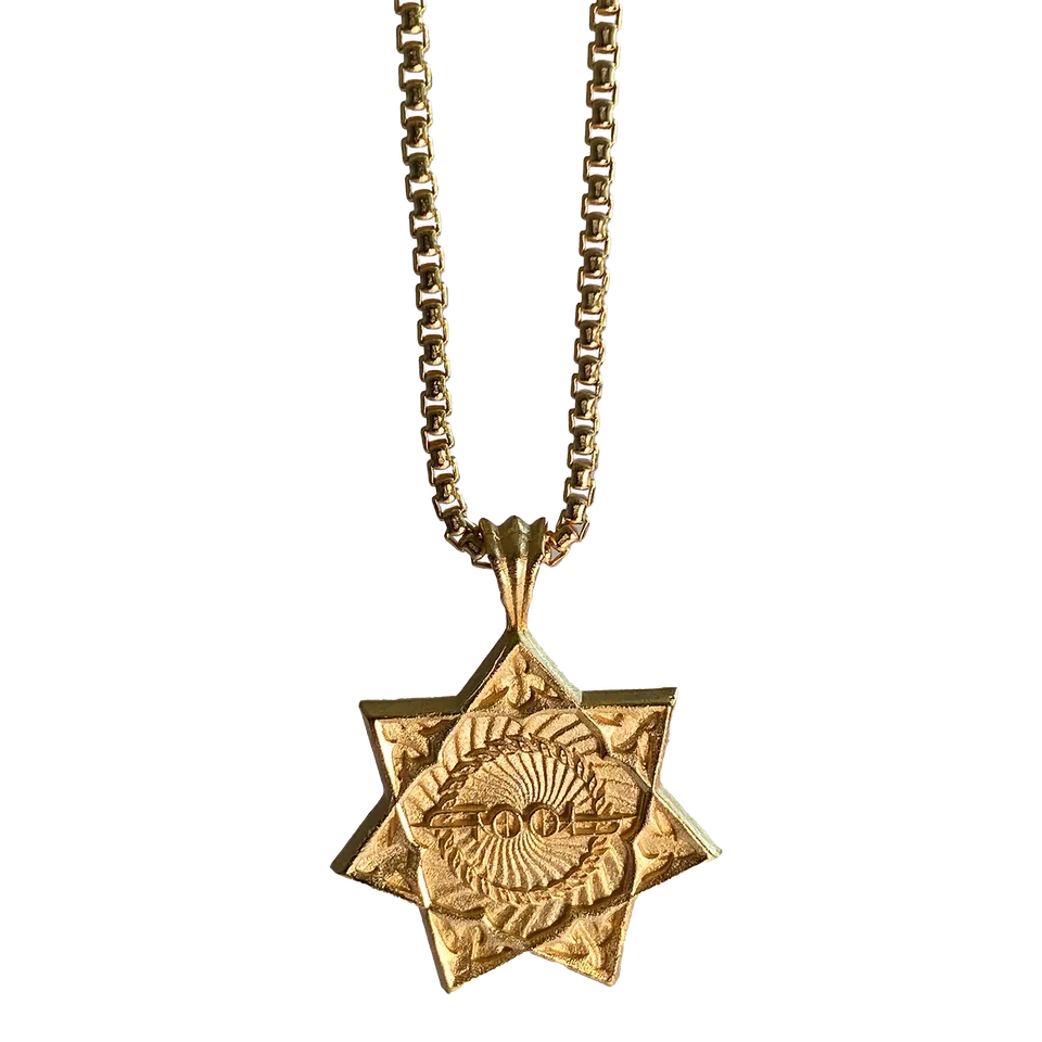 Tool Logo Gold Collana Oro Argento 925 Catena 51 cm