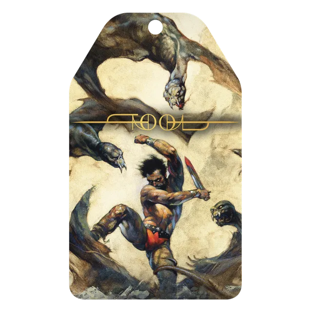 Tool Frank Frazetta ornamento metallo tag 3x5