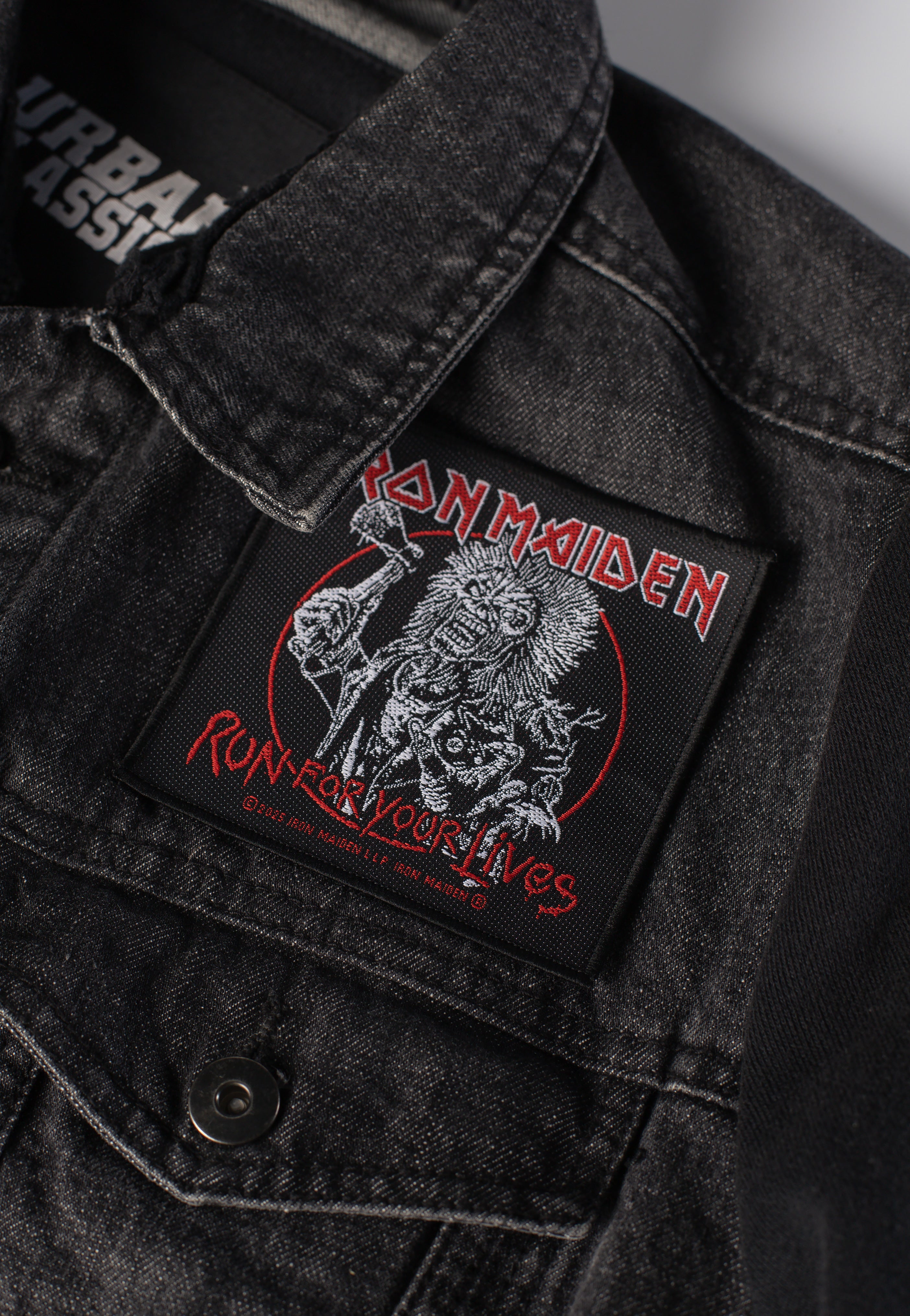 Iron Maiden Run For Your Lives toppa nera poliestere