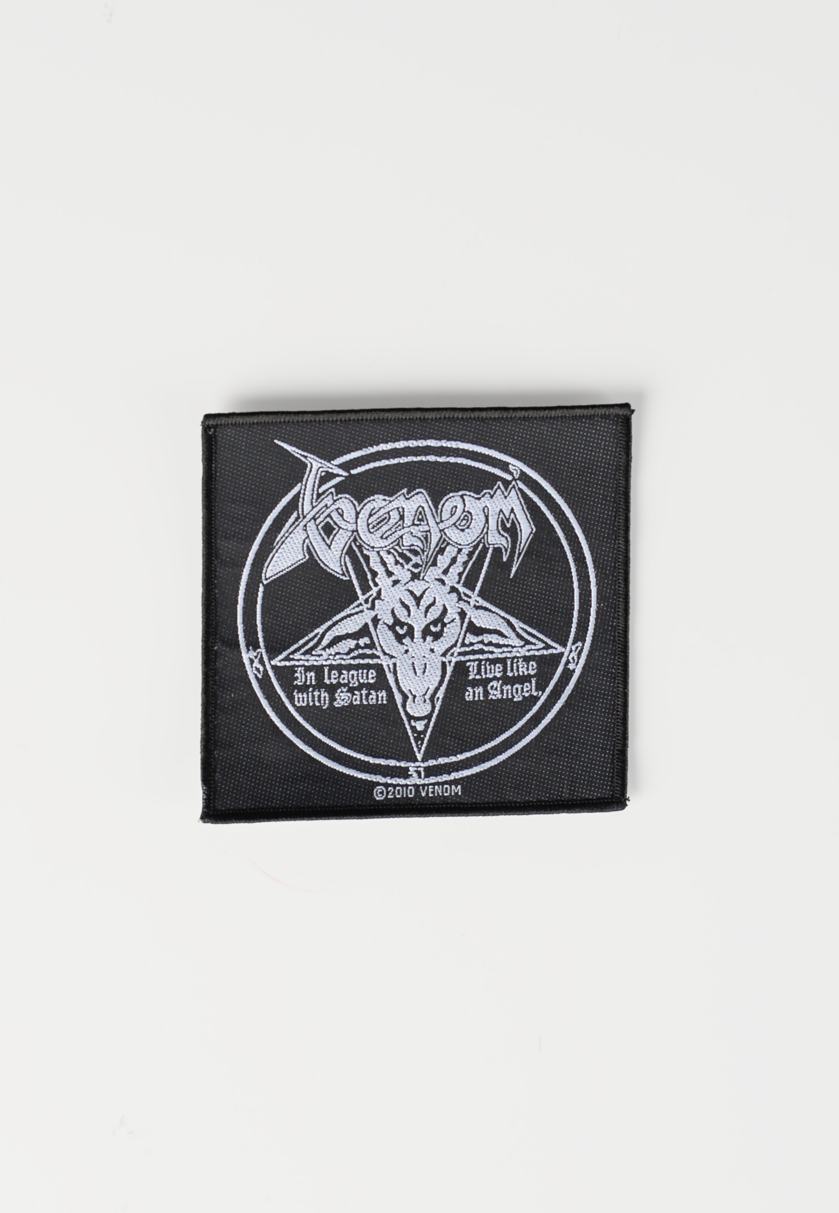 Venom In League With Satan patch nera poliestere