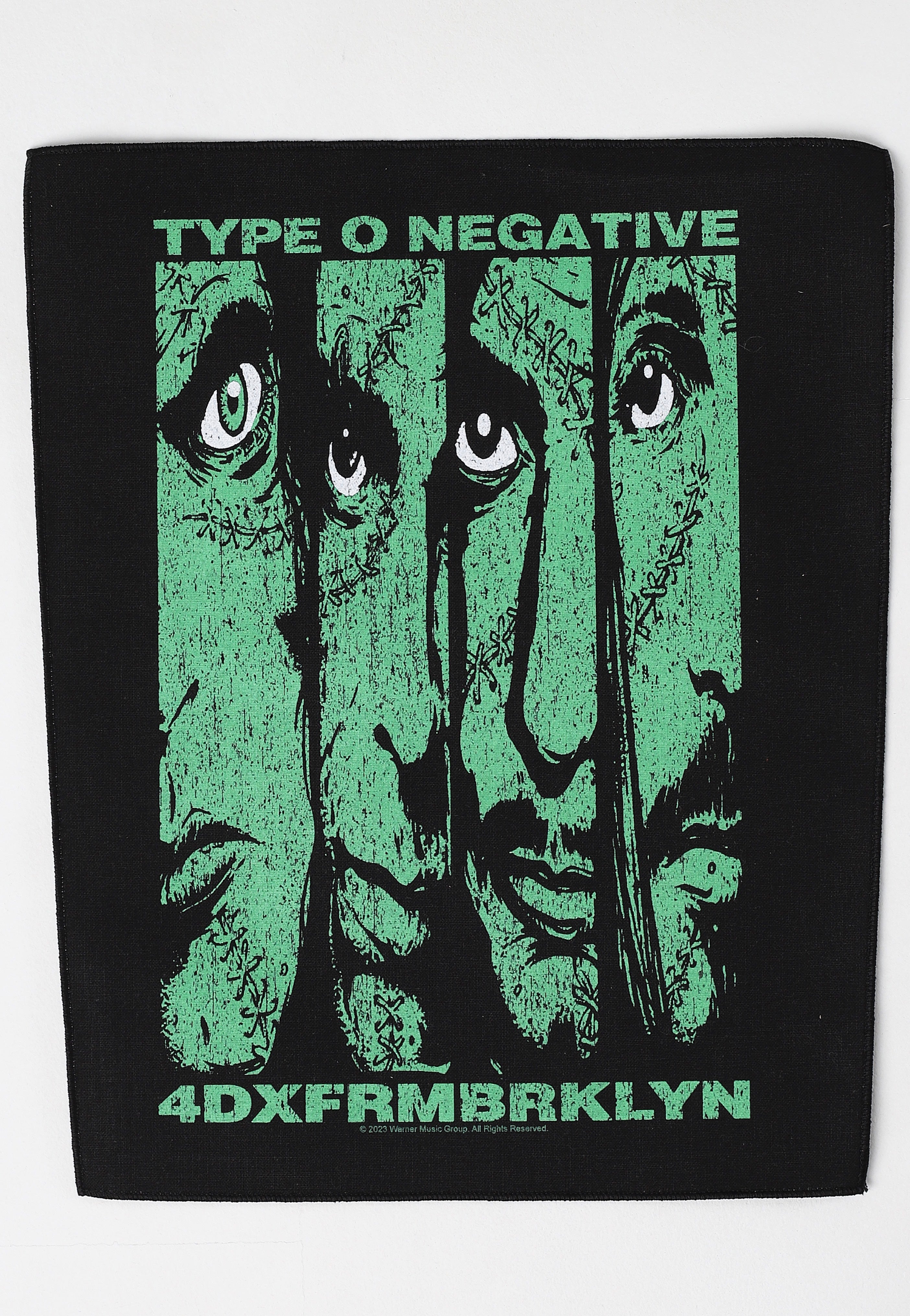 Type O Negative 4DXFRMBRKLYN backpatch toppa gothic
