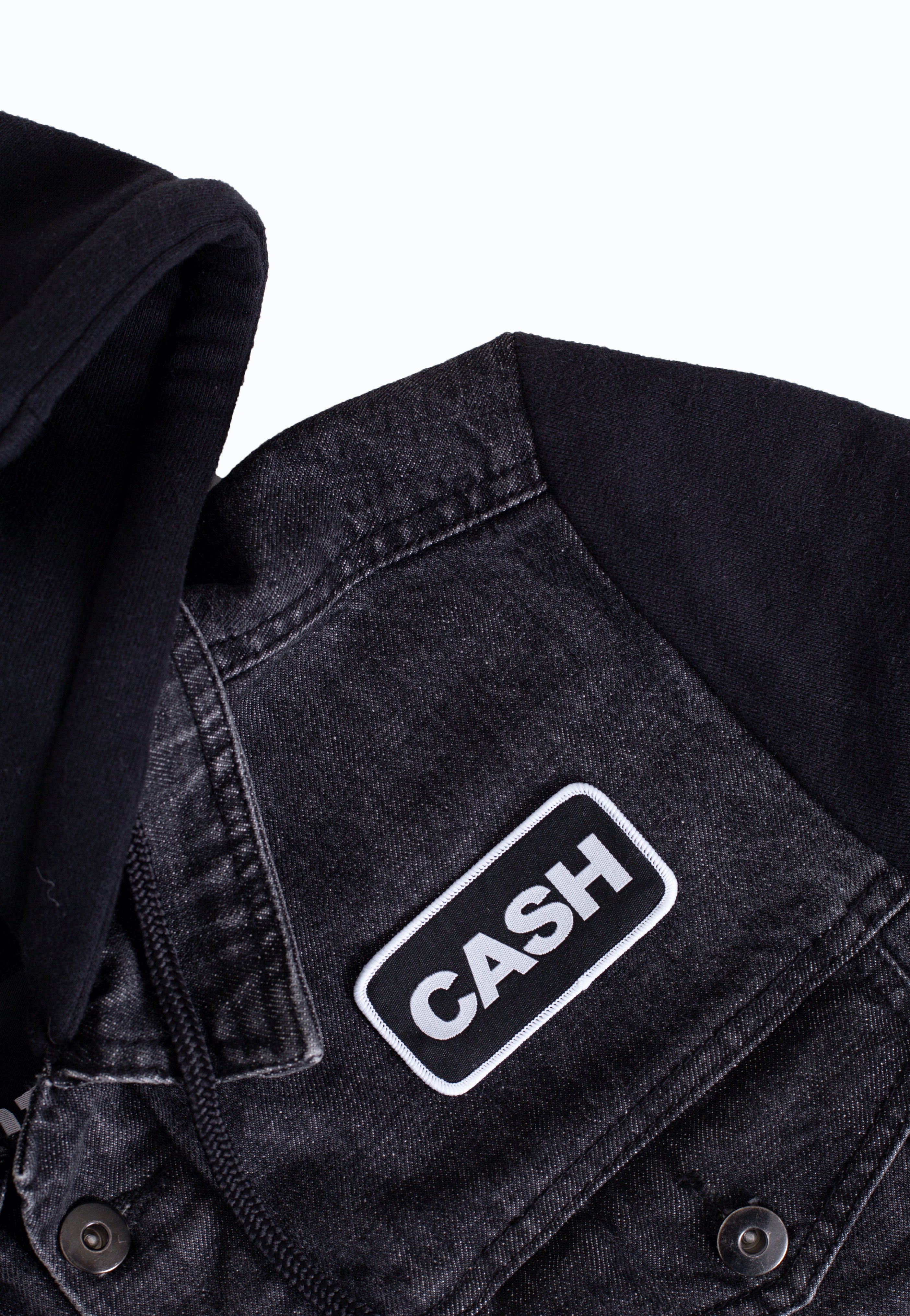 Johnny Cash Cash patch toppa ricamata nera onesize