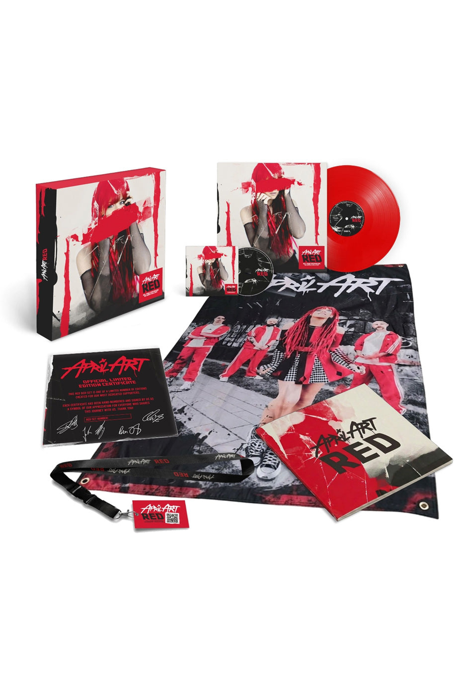 April Art RED Colored Vinyl Boxset rosso limited