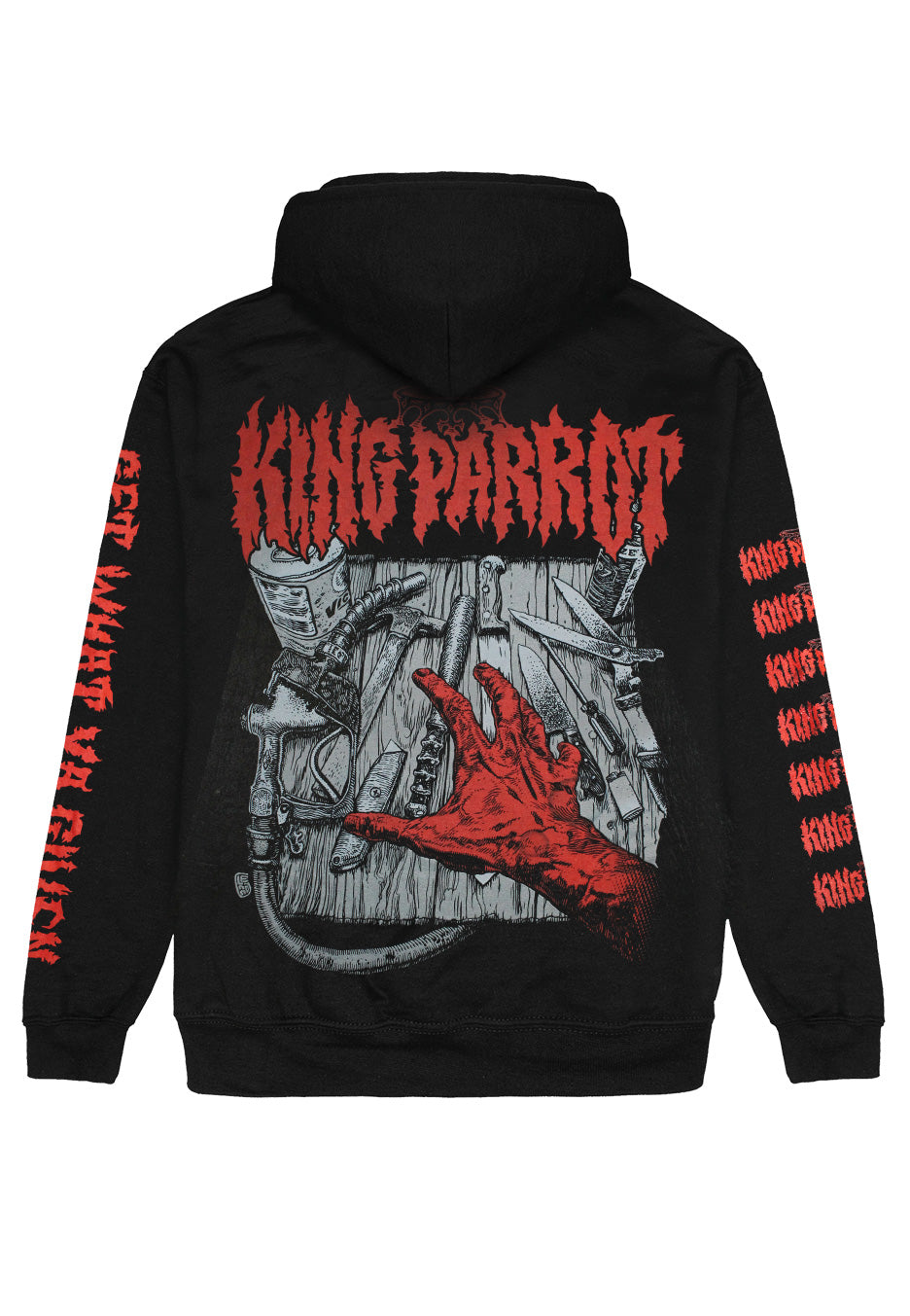 King Parrot Get Whaat Ya Given felpa zip nera