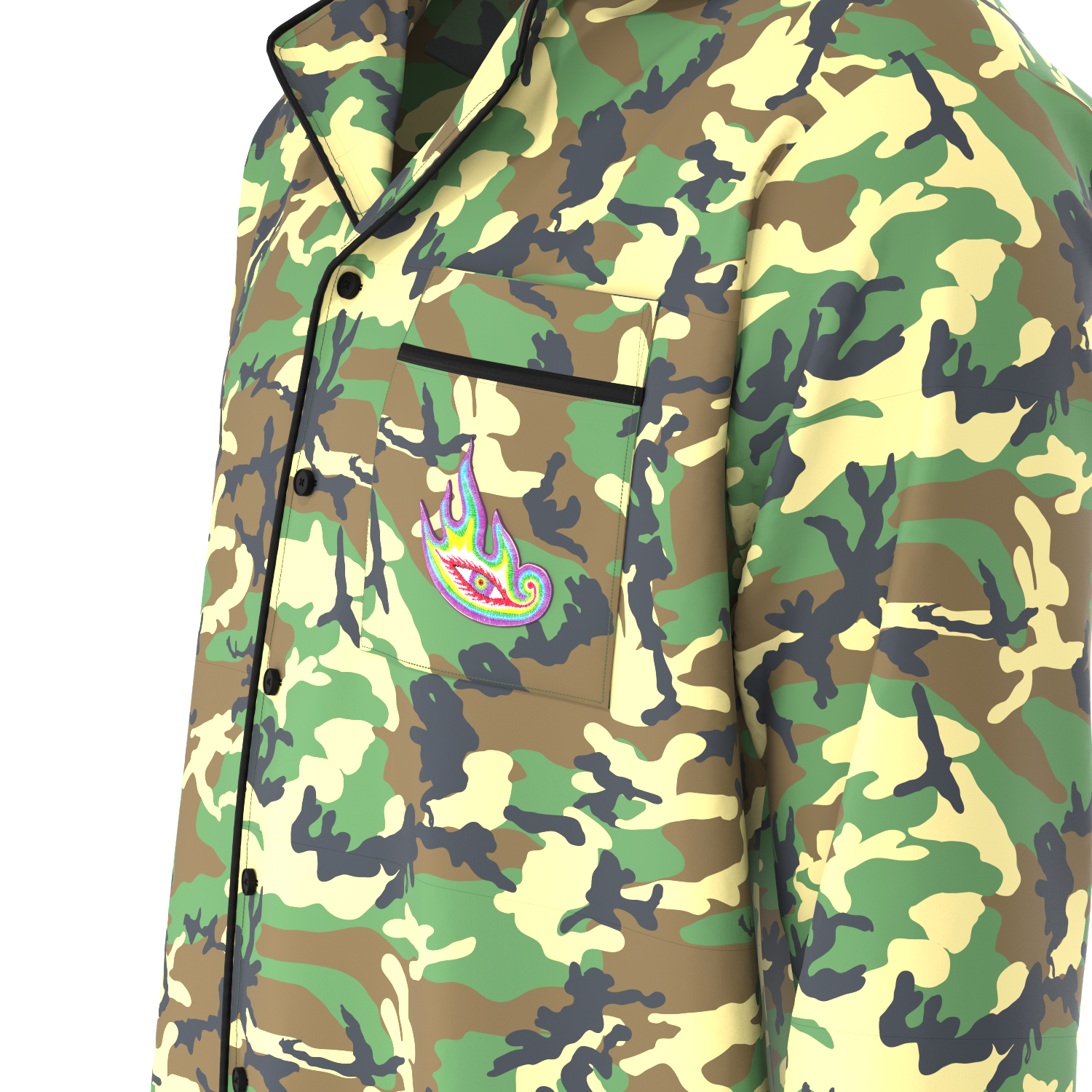 Tool Eye Flame Pigiama Uomo Green Camo 2 Pezzi