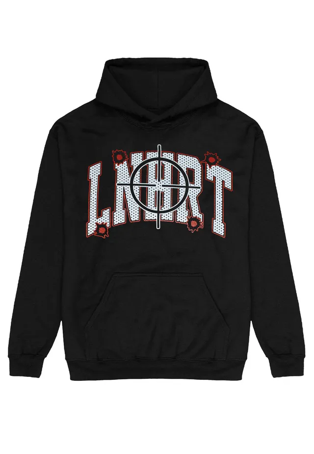 Lionheart Bullet Holes Felpa con Cappuccio Nera Manica Lunga
