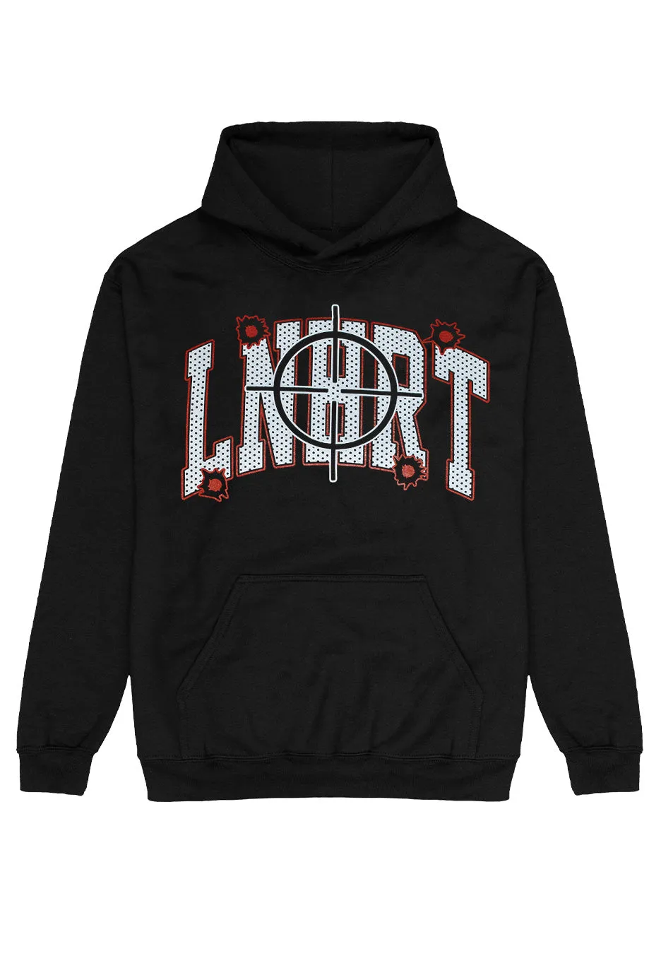 Lionheart Bullet Holes Felpa con Cappuccio Nera Manica Lunga