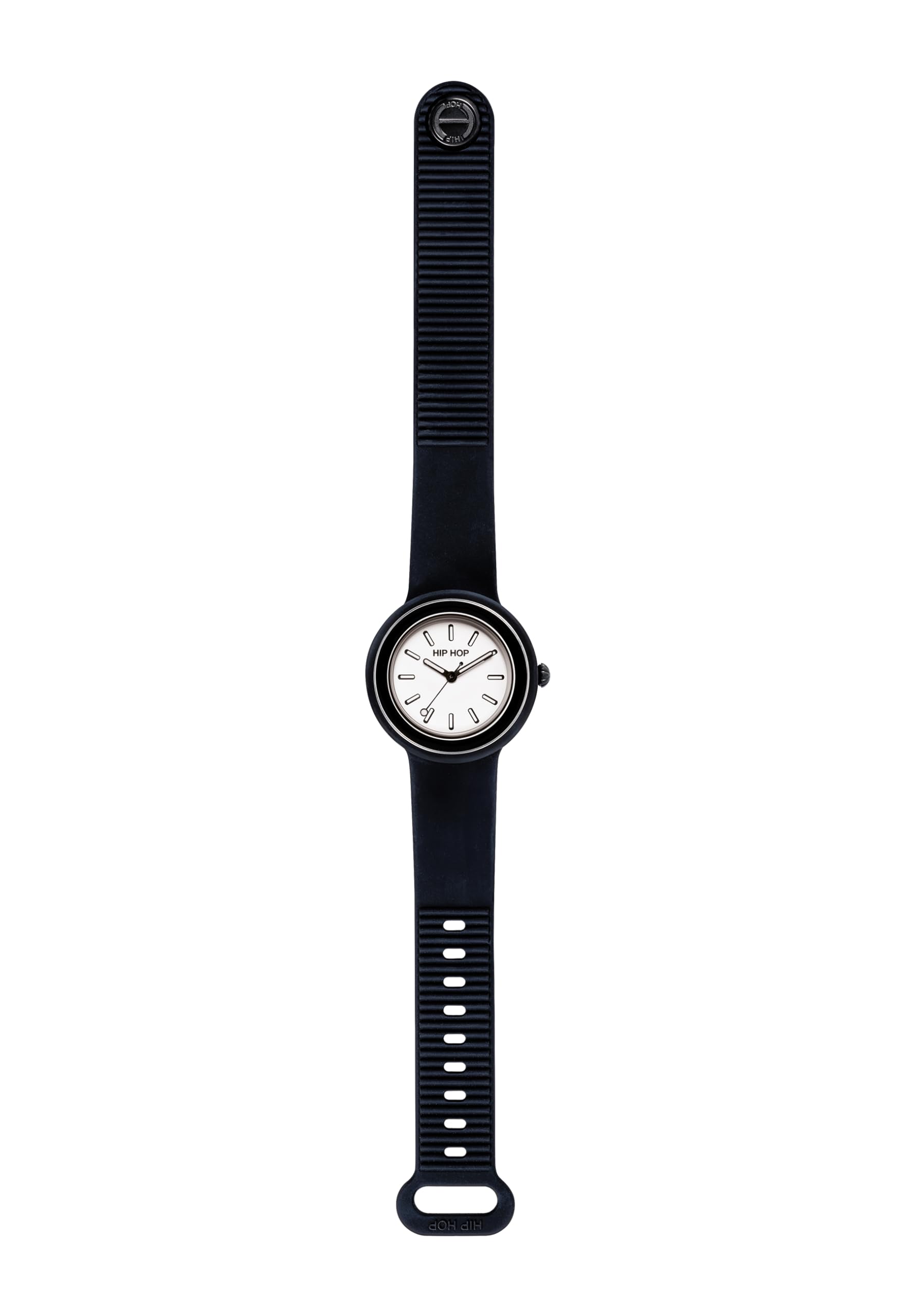 Hip Hop Hero.Dot Bezel Orologio Donna Nero 34 mm Silicone