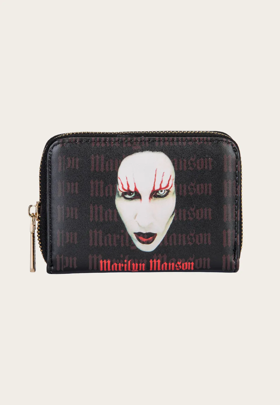 Marilyn Manson Logo Red Lips portafoglio nero onesize
