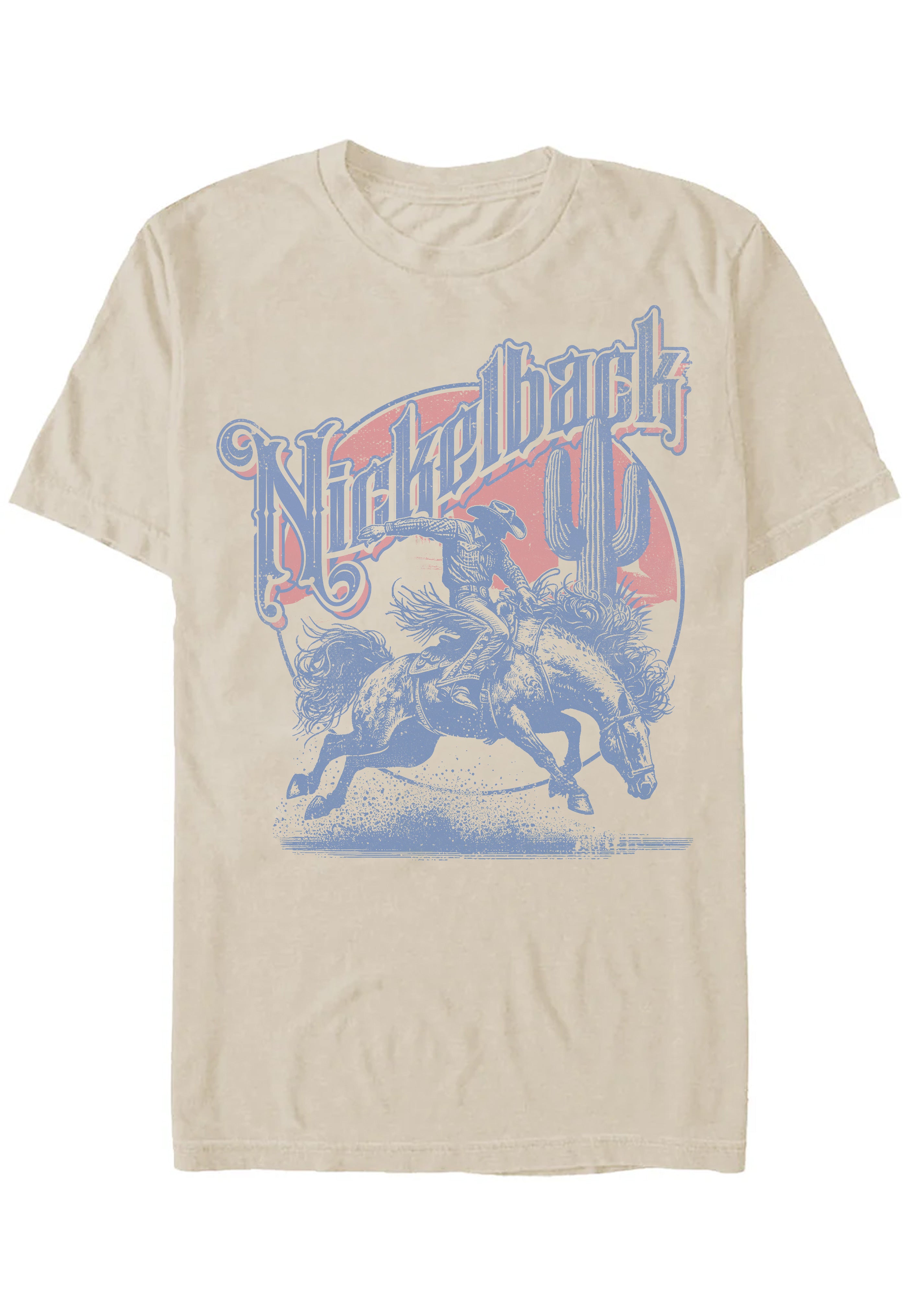Nickelback Buckin Bronco Natural T-Shirt Uomo Taglia L
