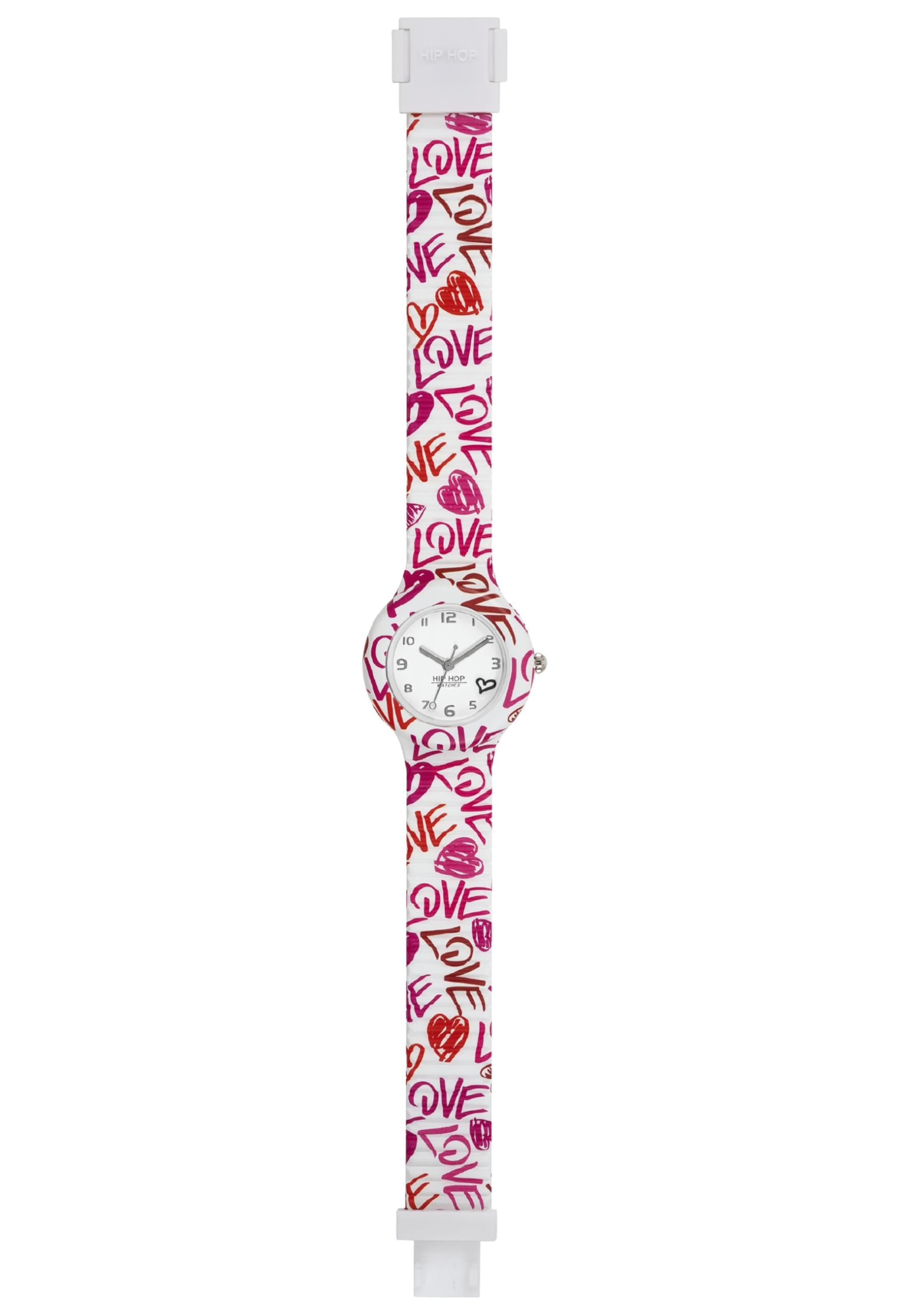 Hip Hop Hero 32 HWU0975 orologio donna bianco Love cuori