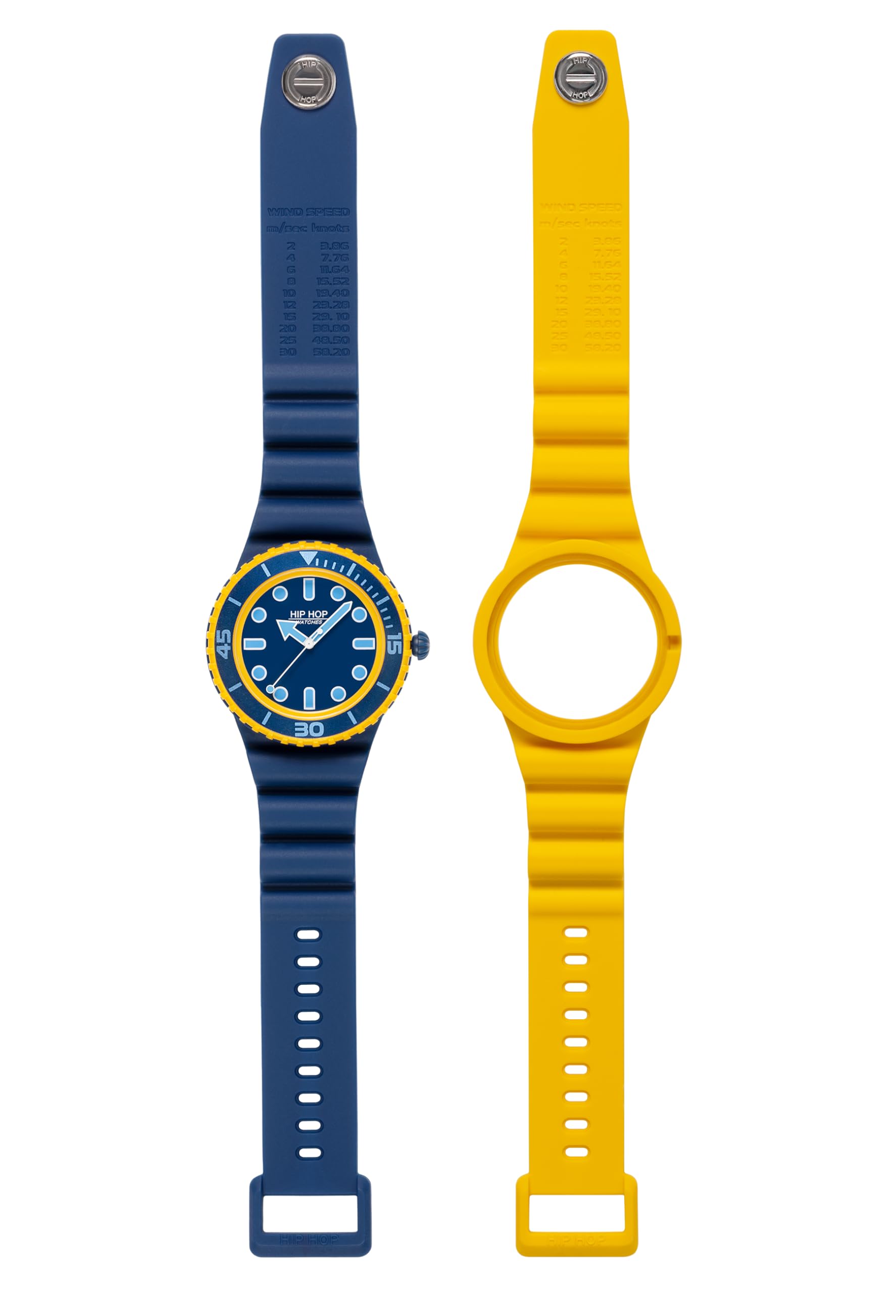 Hip Hop Master Orologio Uomo Giallo 41 mm Silicone