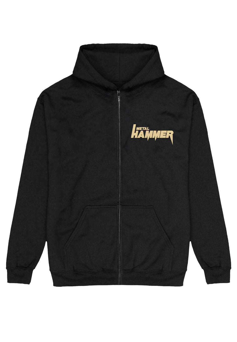 Metal Hammer Reading Skull felpa zip nera uomo