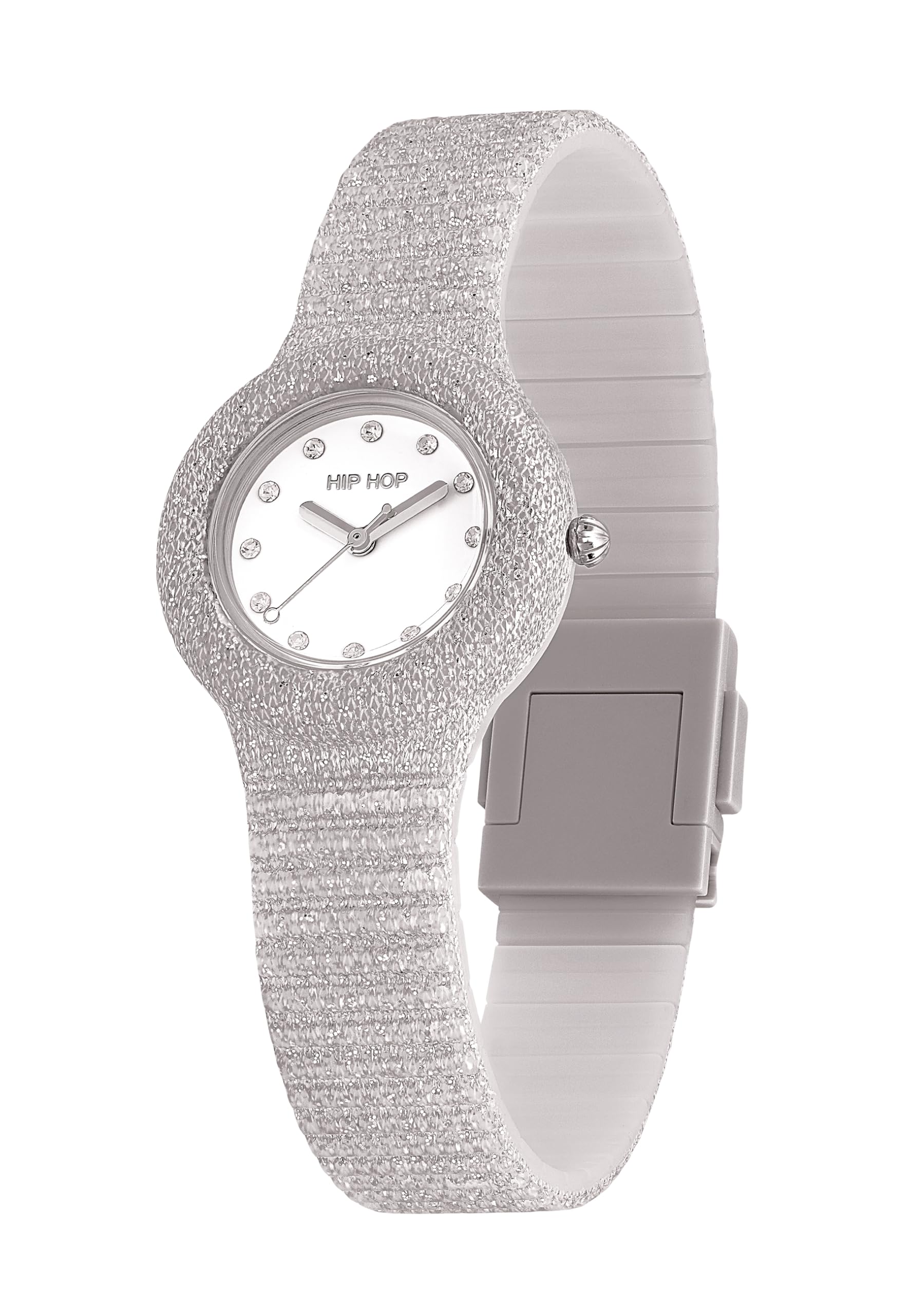 Hip Hop Shimmer Crush Orologio Donna Silicone Nero 32 mm
