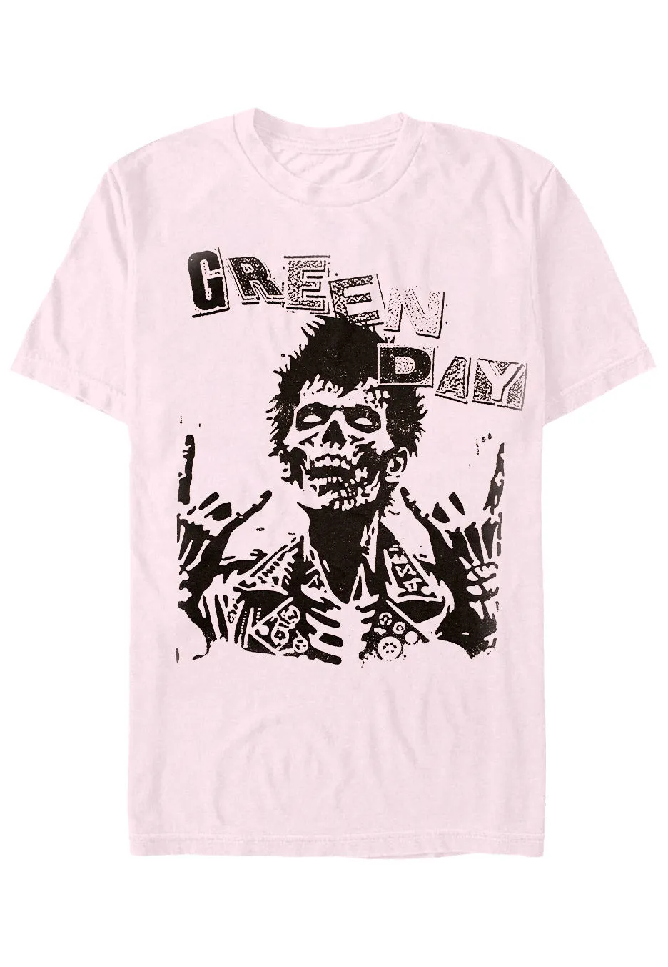 Green Day Billie Joe Zombie Pink maglietta rosa taglia L punk rock