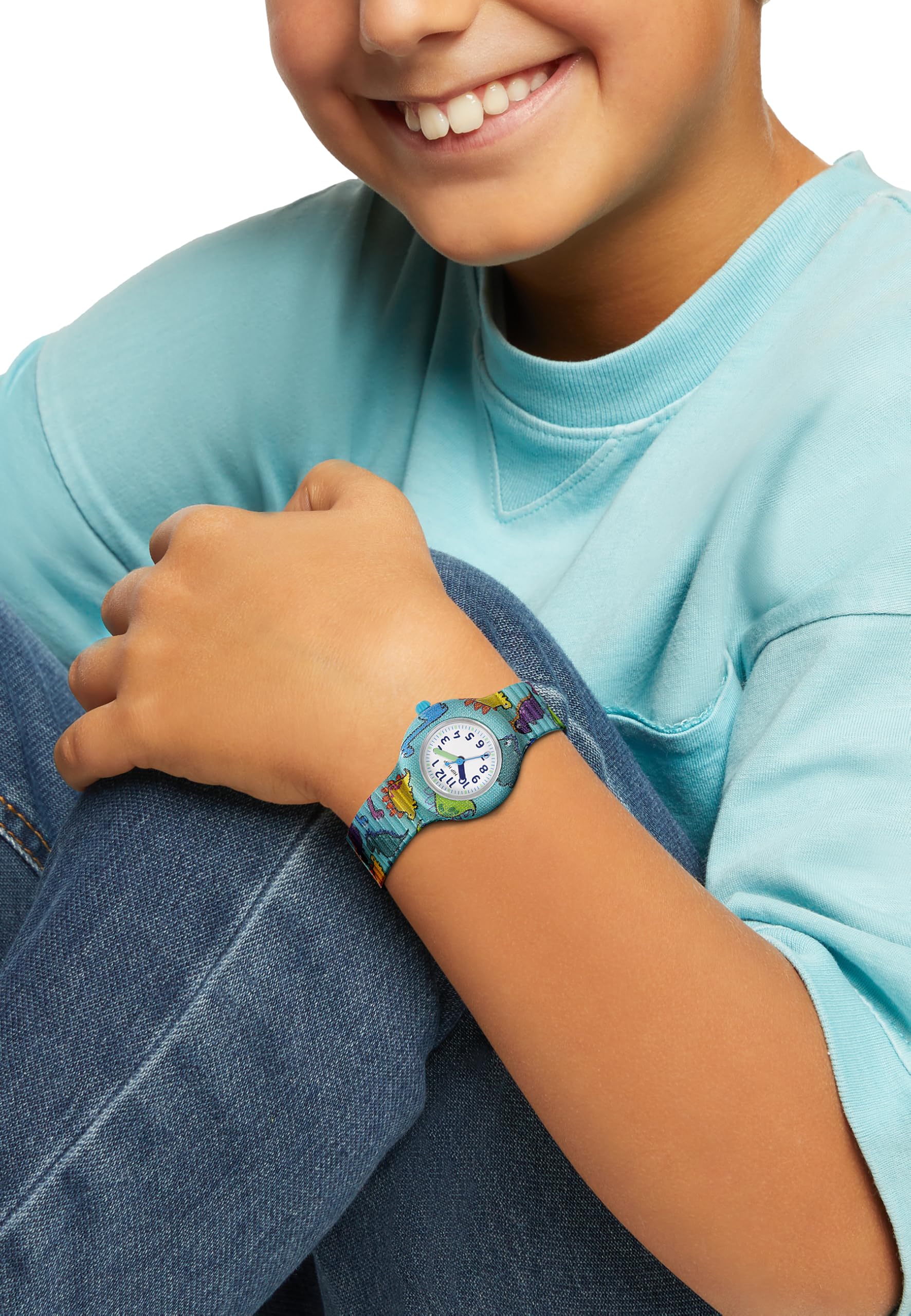 Hip Hop Kids Fun Happy Dino orologio bambini silicone 28 mm 5 atm