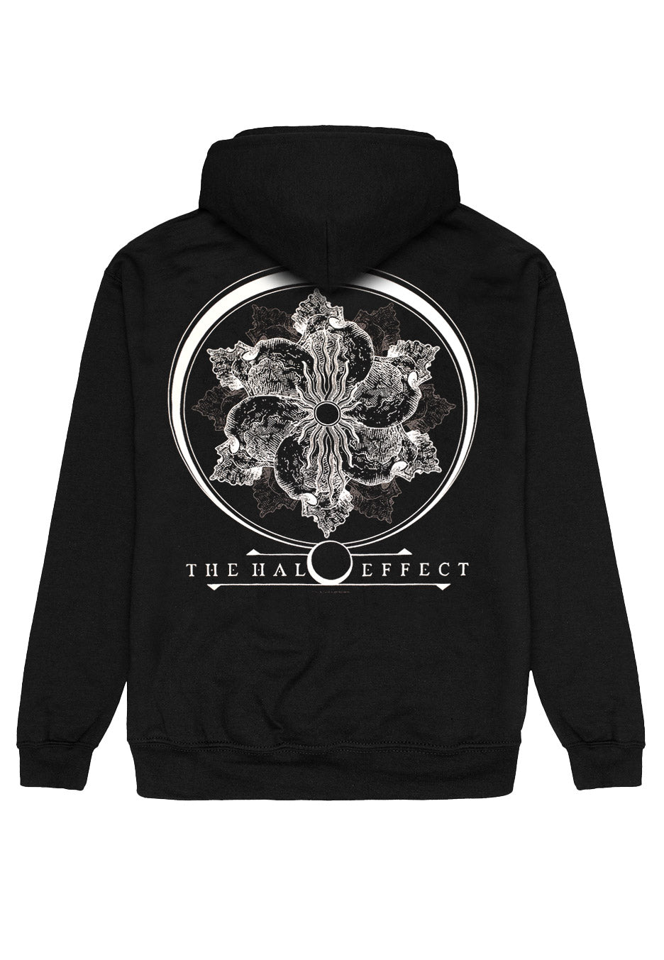The Halo Effect Skull Sun felpa nera con cappuccio death metal