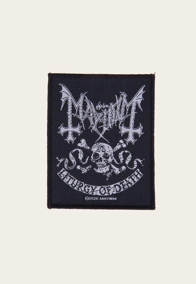 Mayhem Skull Omega patch nera black metal