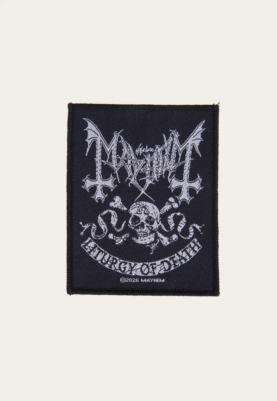 Mayhem Skull Omega patch nera black metal