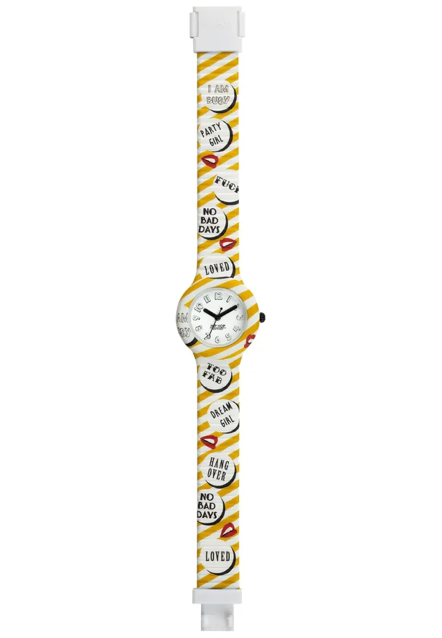 Hip Hop Hero 32 HBU0895 orologio donna giallo stampato