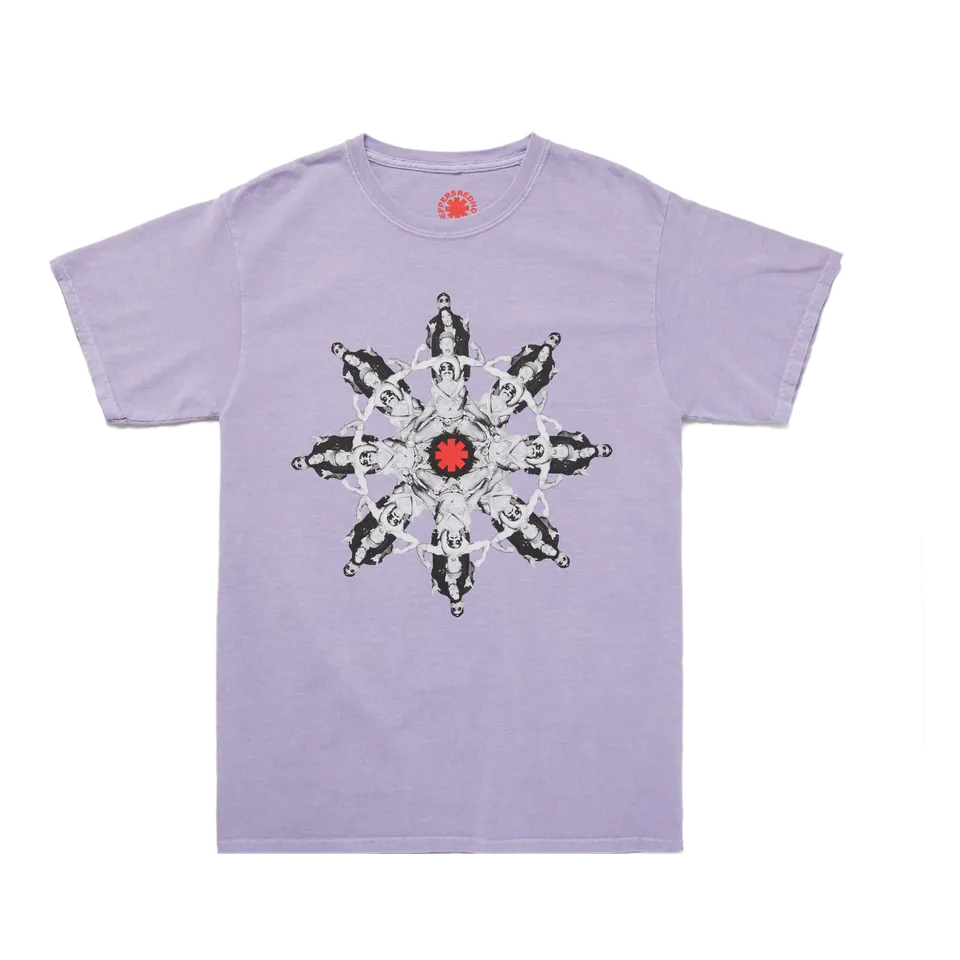 Red Hot Chili Peppers Mandala Tee T-Shirt Lavanda Cotone