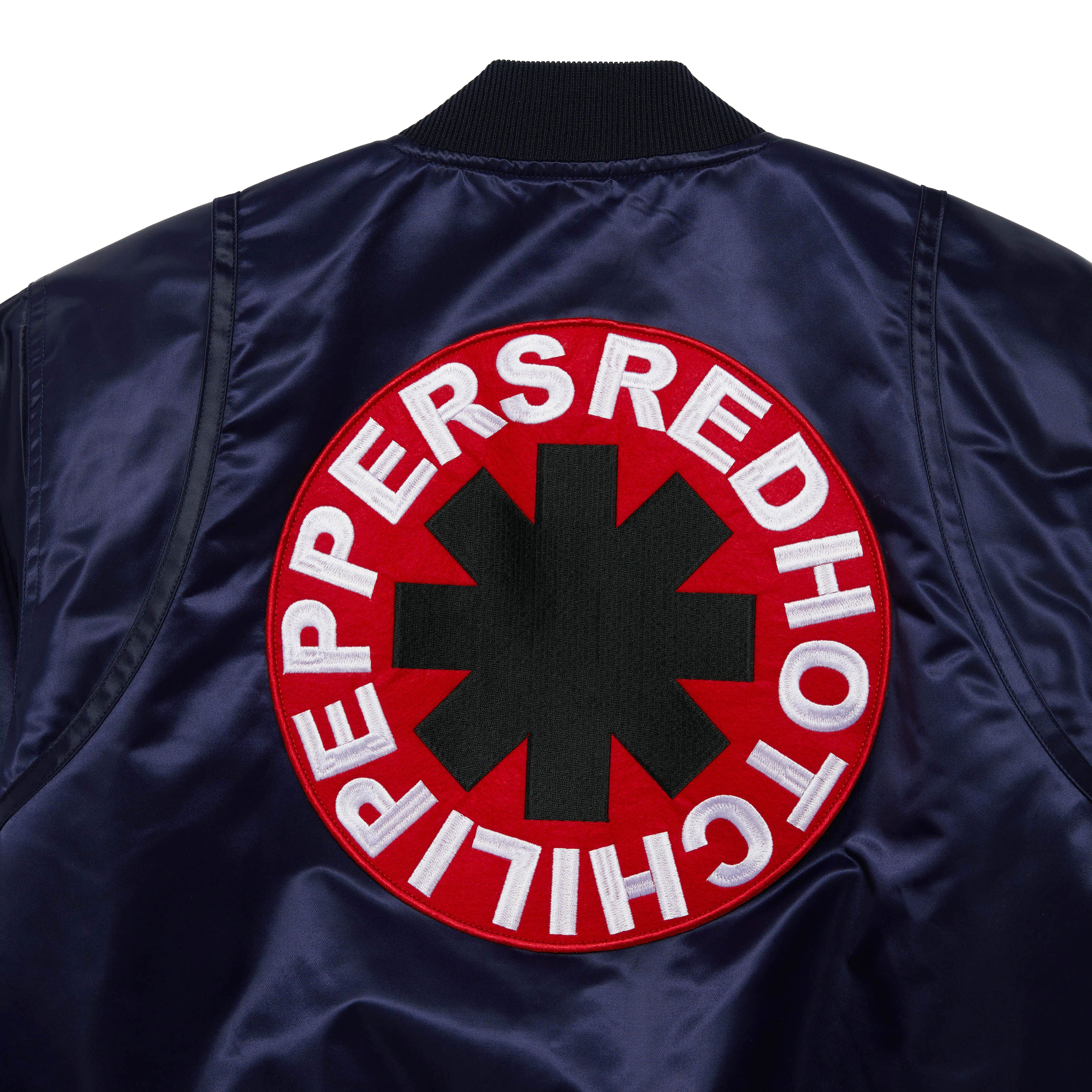 Red Hot Chili Peppers Embroidered Satin bomber ricamato