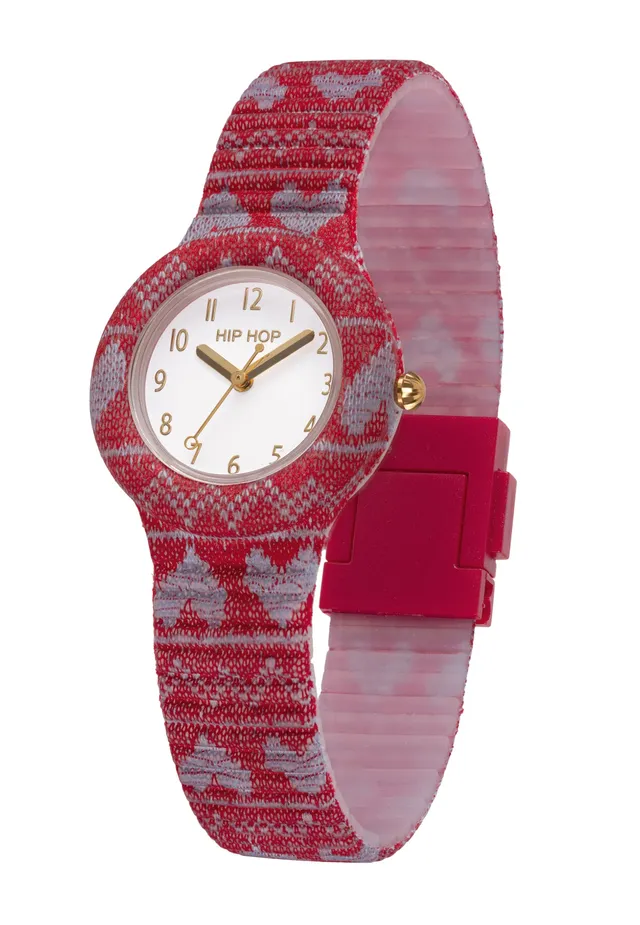 Hip Hop Love Me Yes Orologio Donna Cuori Rosso 32 mm