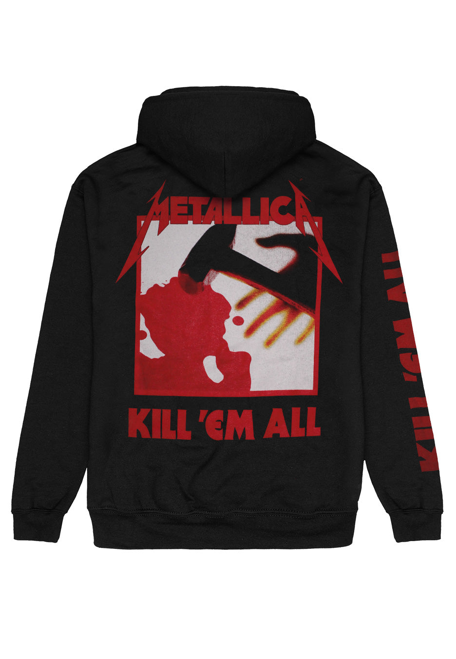 Metallica Kill 'Em All felpa zip nera cappuccio thrash taglia L