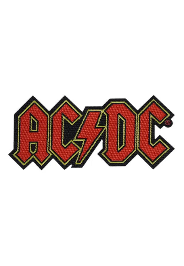 AC/DC Logo Die Cut patch rossa onesize