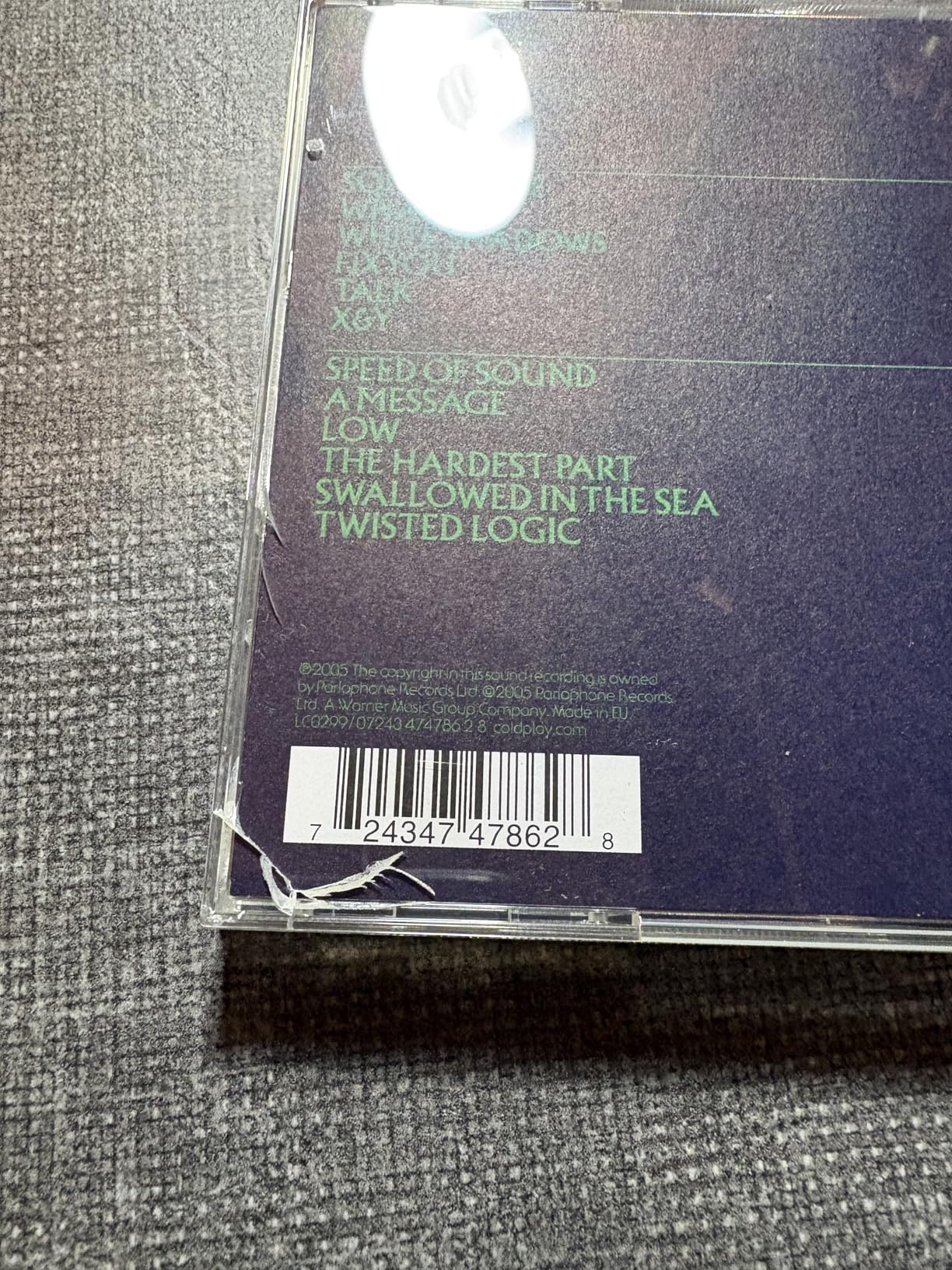 Coldplay X&Y CD album jewel case 13 brani Fix You
