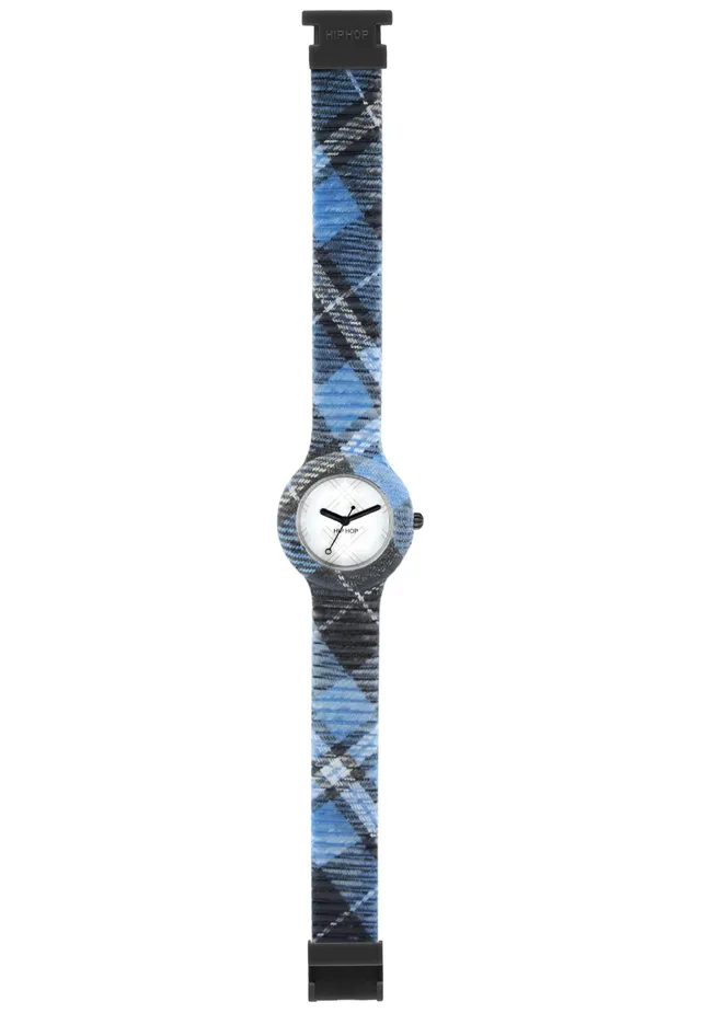 Hip Hop Hero 32 HWU0379 orologio donna azzurro tartan