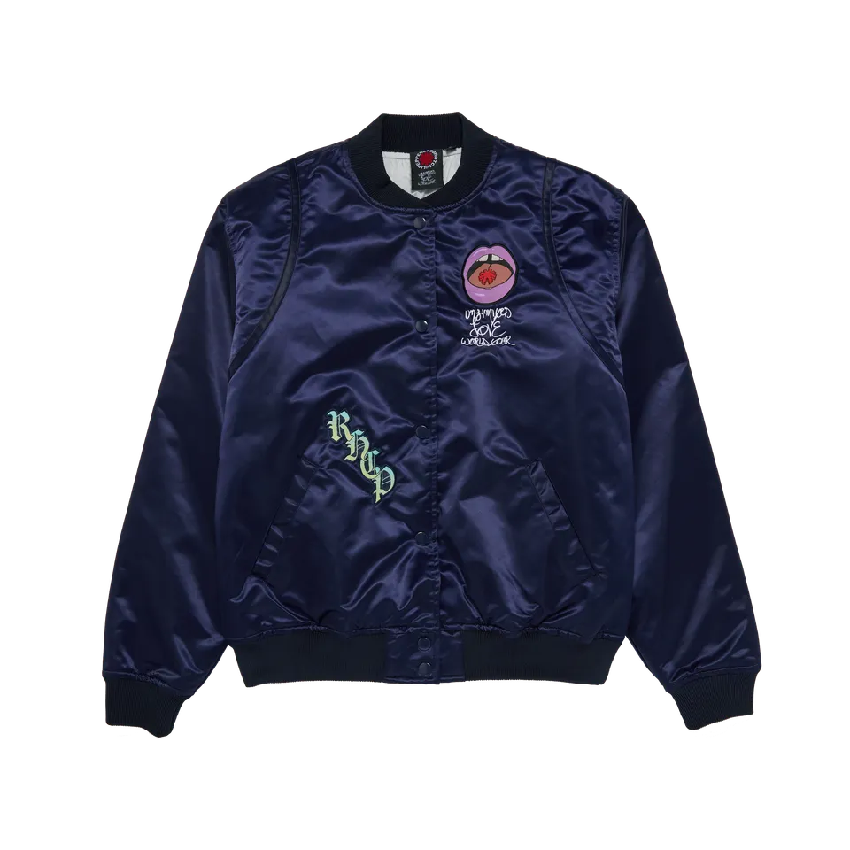 Red Hot Chili Peppers Embroidered Satin bomber ricamato