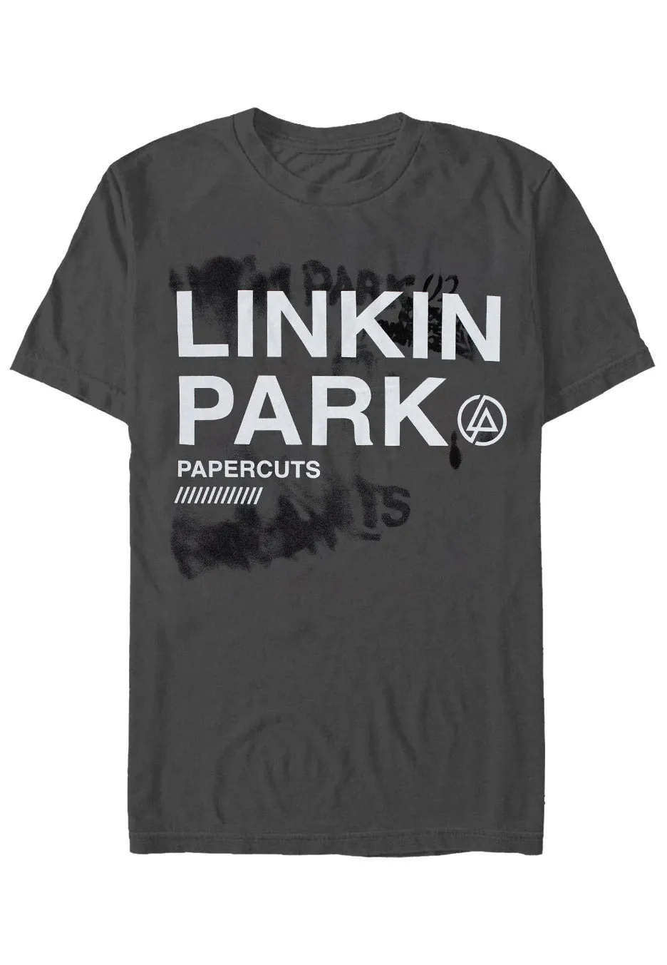 Linkin Park Papercuts Charcoal T-Shirt Grigia