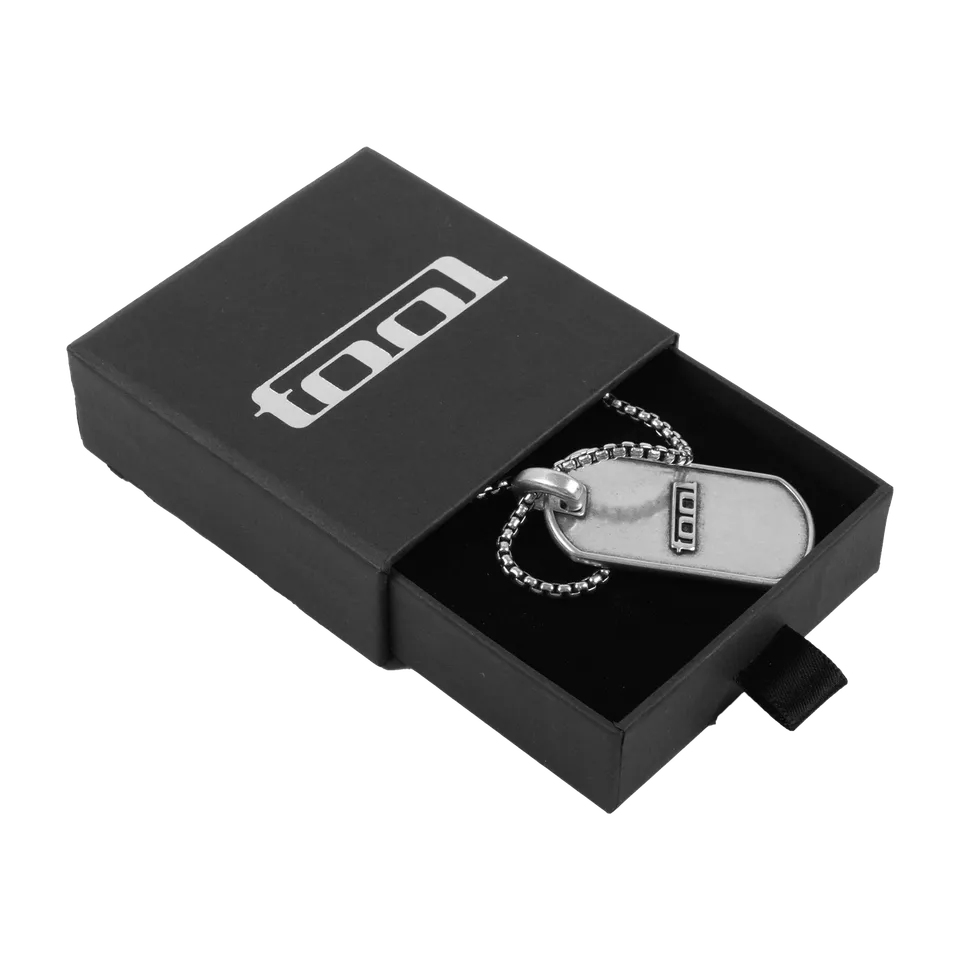 Tool 10,000 Days Logo Dog Tag Ciondolo Ottone con Catena