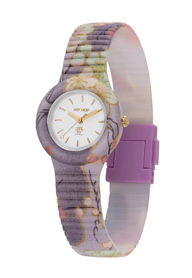 Hip Hop Hero 32 HWU1323 orologio donna lilla silicone tessuto
