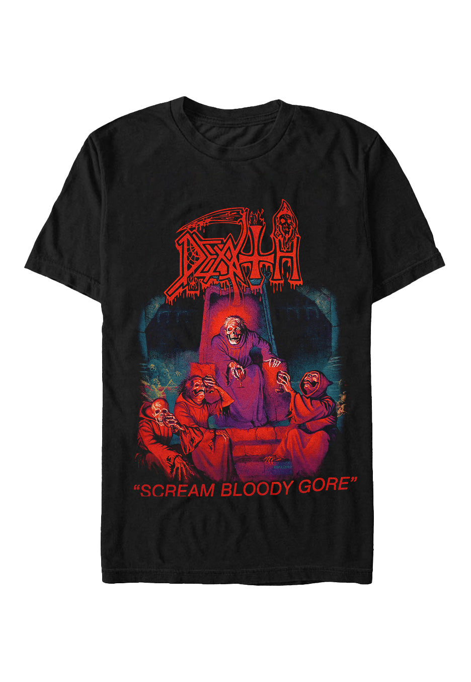Death Scream Bloody Gore T-Shirt Nera Death Metal S-XXL