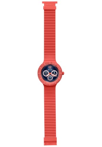 Hip Hop Master orologio uomo silicone rosa quarzo logo blu